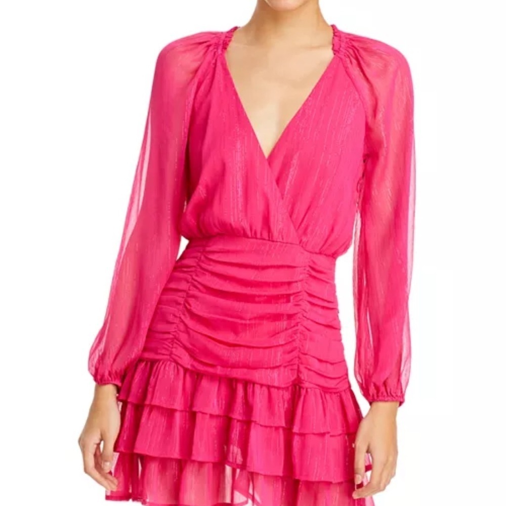 Metallic Threaded Ruffle Skirt Dress - 100% Exclusive NWT - Picture 2 of 9